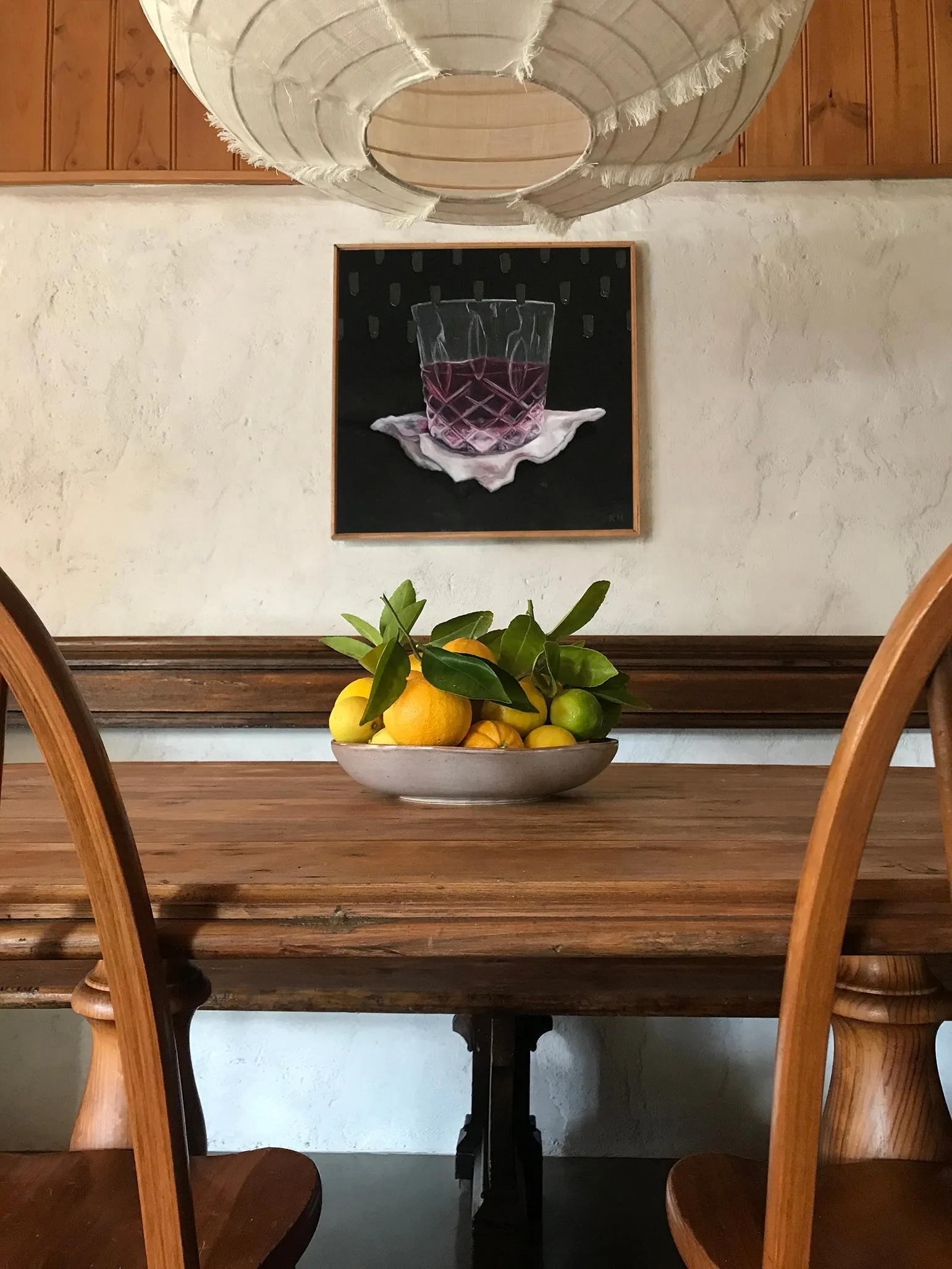 • ORIGINAL OIL PAINTING • 'Red Wine, Napkin, Leaves'