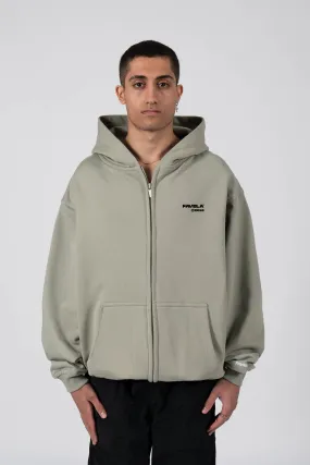 % SMALL LOGO 2015 BLACK DRIED GREEN FRONTZIP %