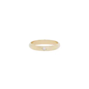 14k Gold Ring With Single Star Set Diamond