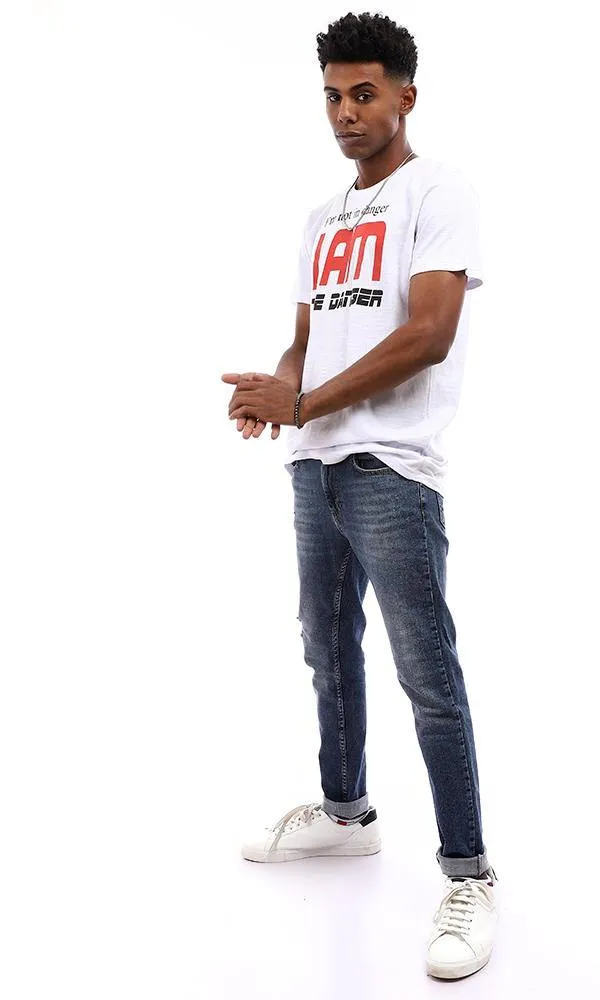 57572 "I Am The Danger" Printed T-Shirt - White