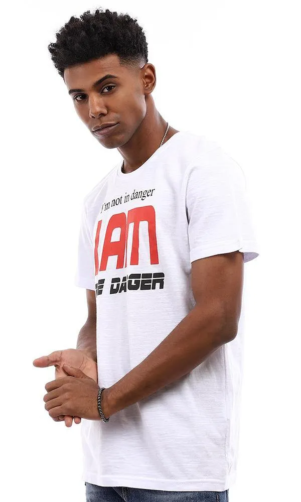57572 "I Am The Danger" Printed T-Shirt - White