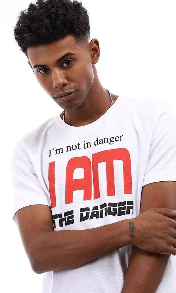 57572 "I Am The Danger" Printed T-Shirt - White