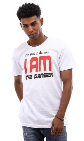 57572 "I Am The Danger" Printed T-Shirt - White