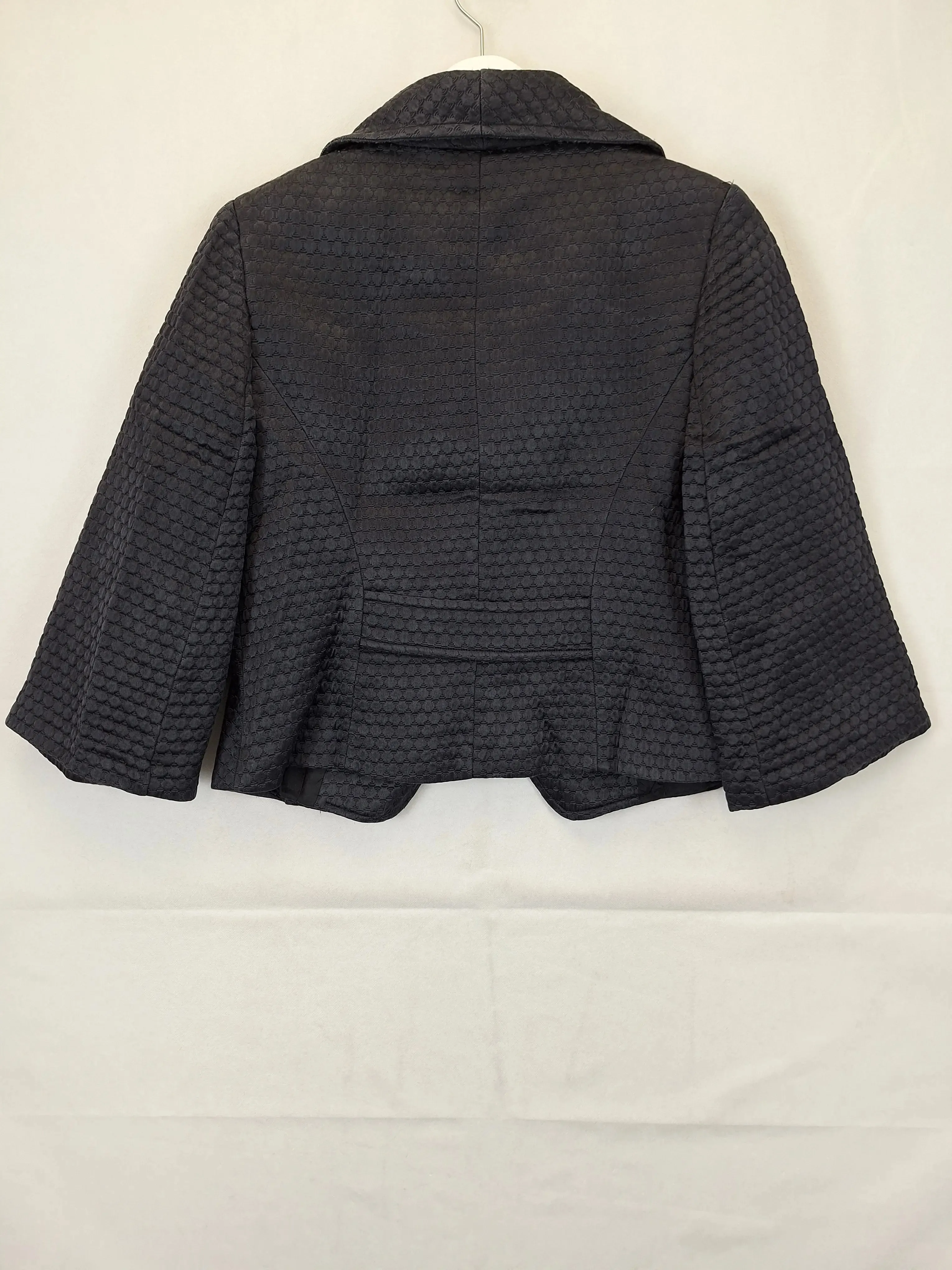 Anthea Crawford Cropped Jacquard Evening Jacket Size 8