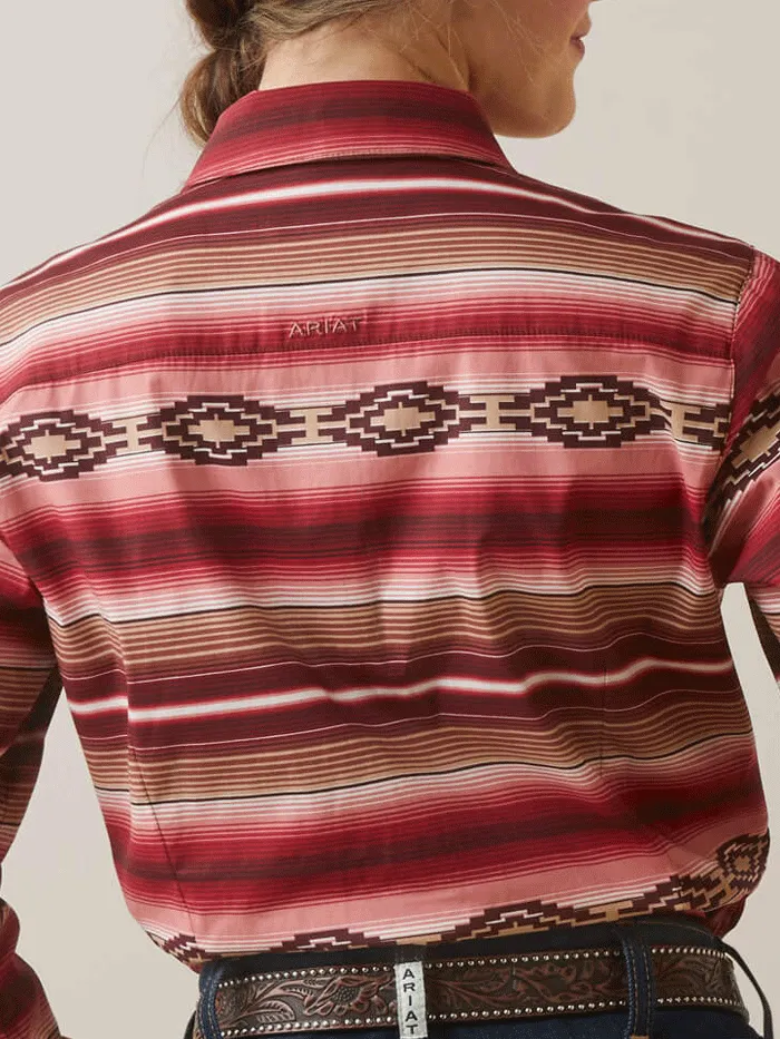 Ariat 10046564 Womens Wrinkle Resist Team Kirby Stretch Shirt Blushing Serape