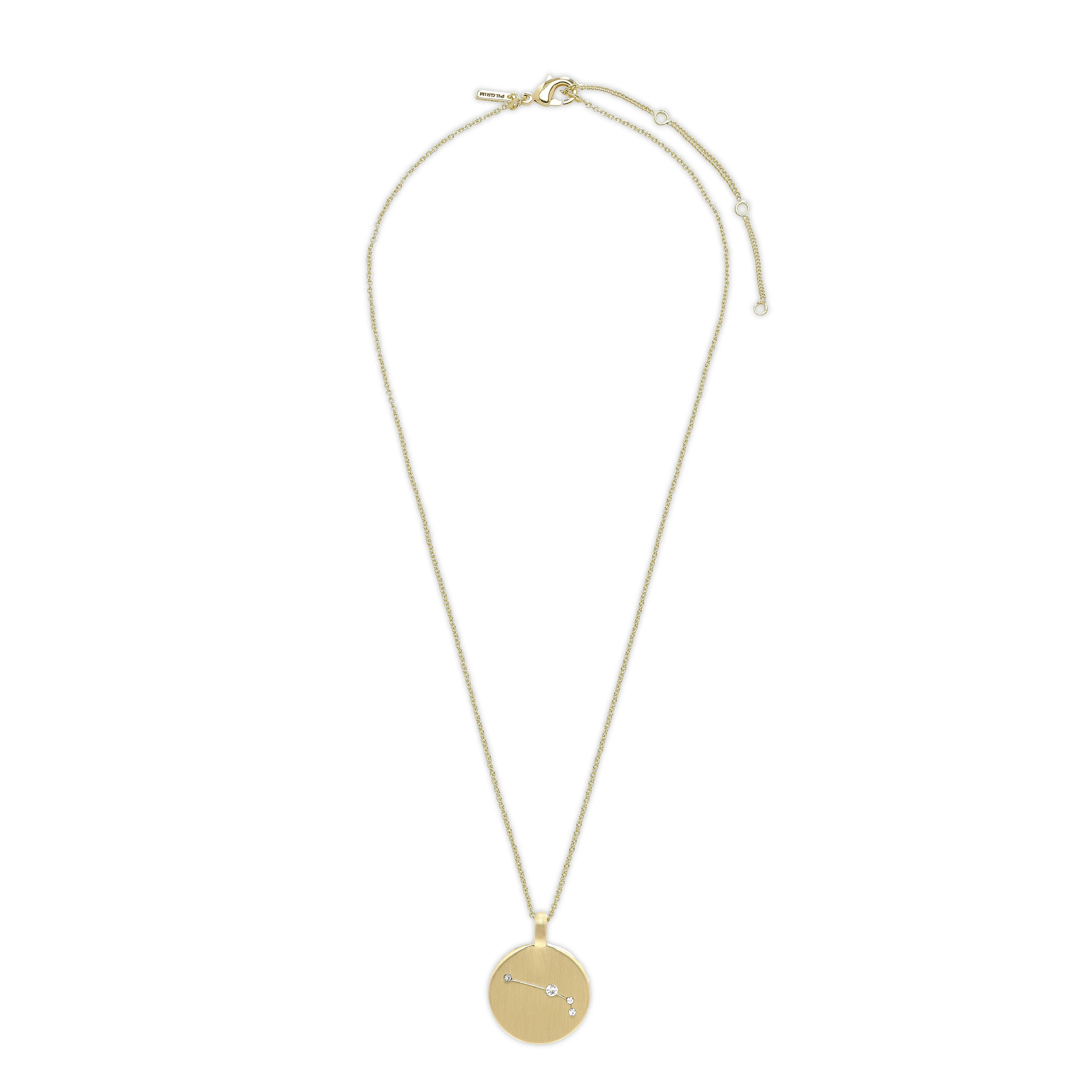 ARIES Zodiac Sign Coin Necklace, gold-plated