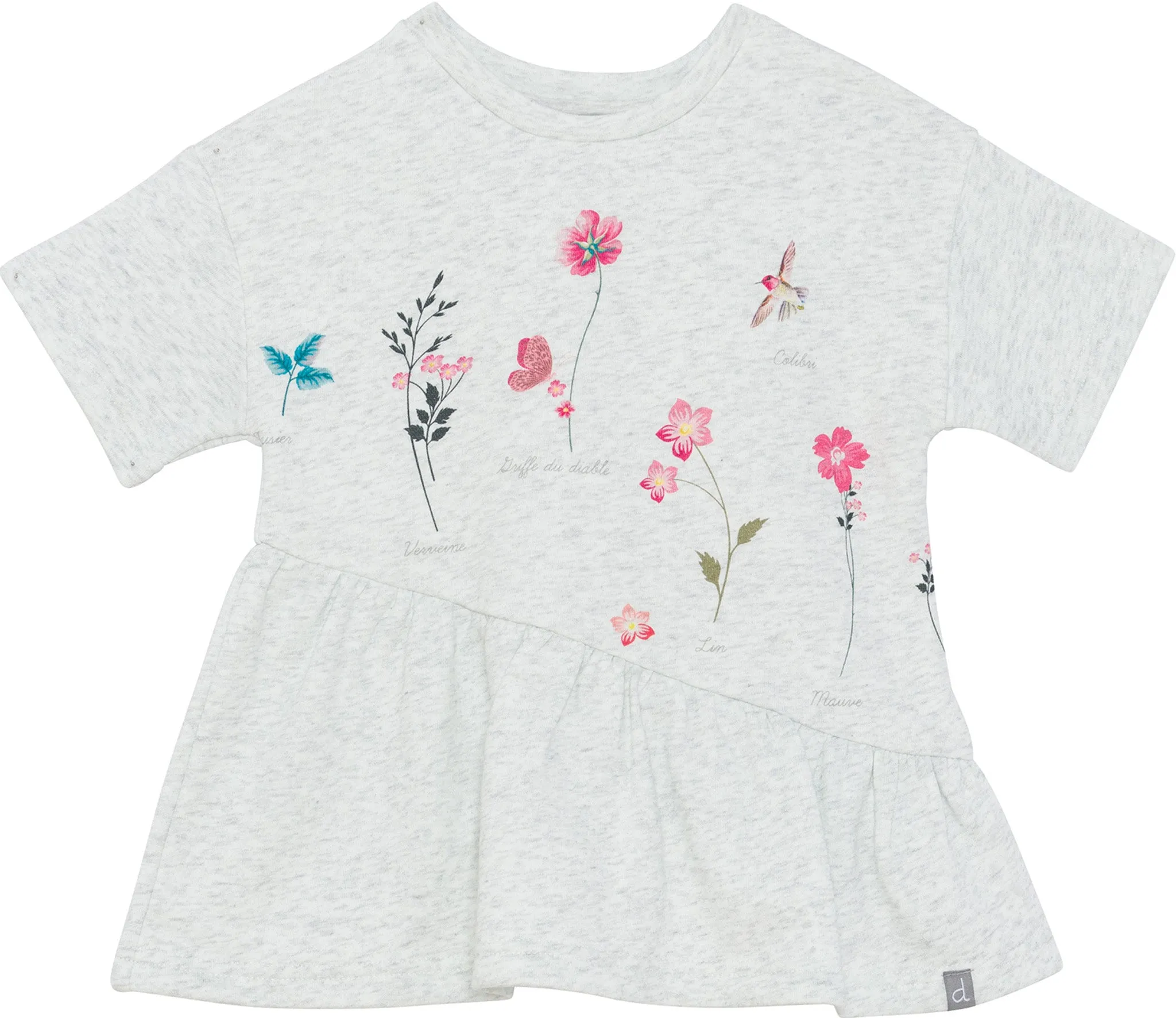 Asymmetrical Cut T-Shirt - Little Girls|-|T-shirt à coupe asymétrique - Petite fille
