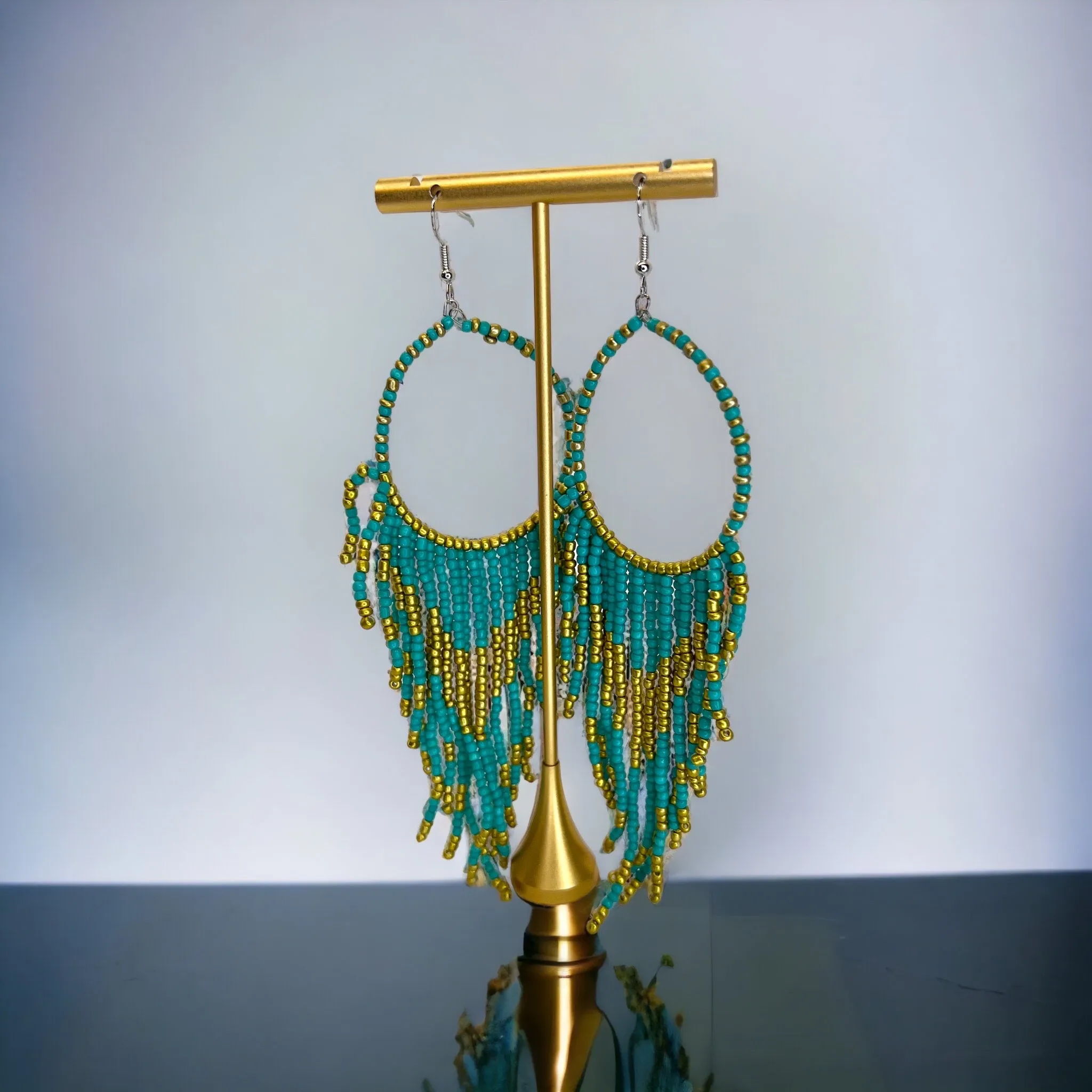 Beaded Boho Earrings - Bohemian Earrings, Beaded Earrings, Boho Chic, Beaded Accessories