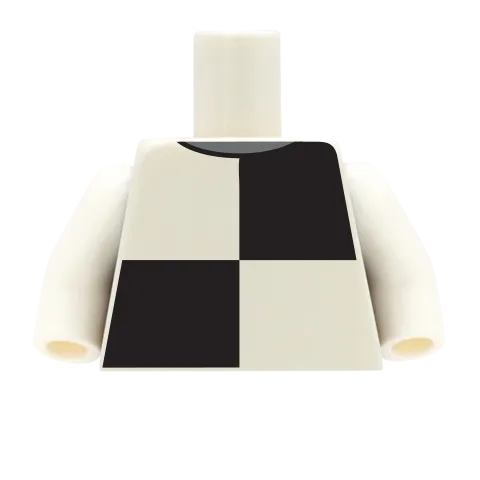 Big Check Top - Custom Design Minifigure Torso