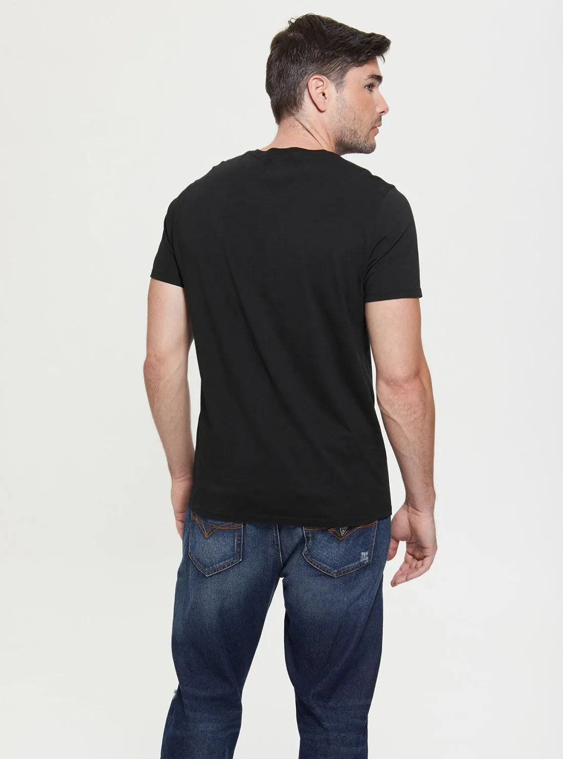 Black Pima Logo T-Shirt