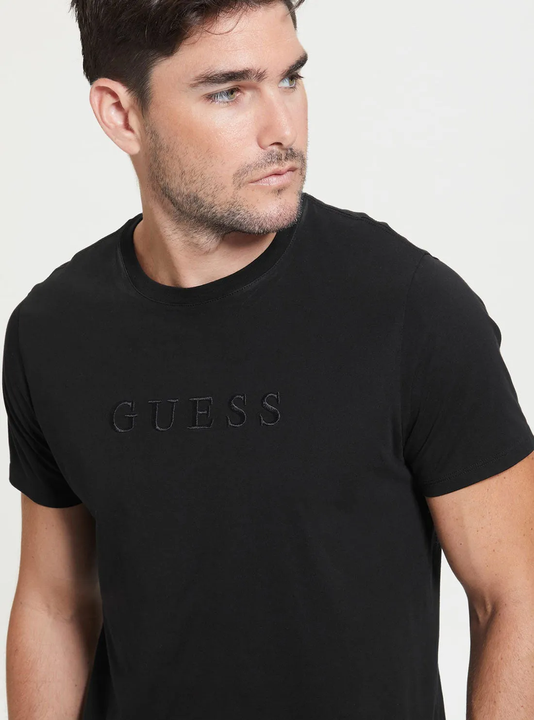 Black Pima Logo T-Shirt