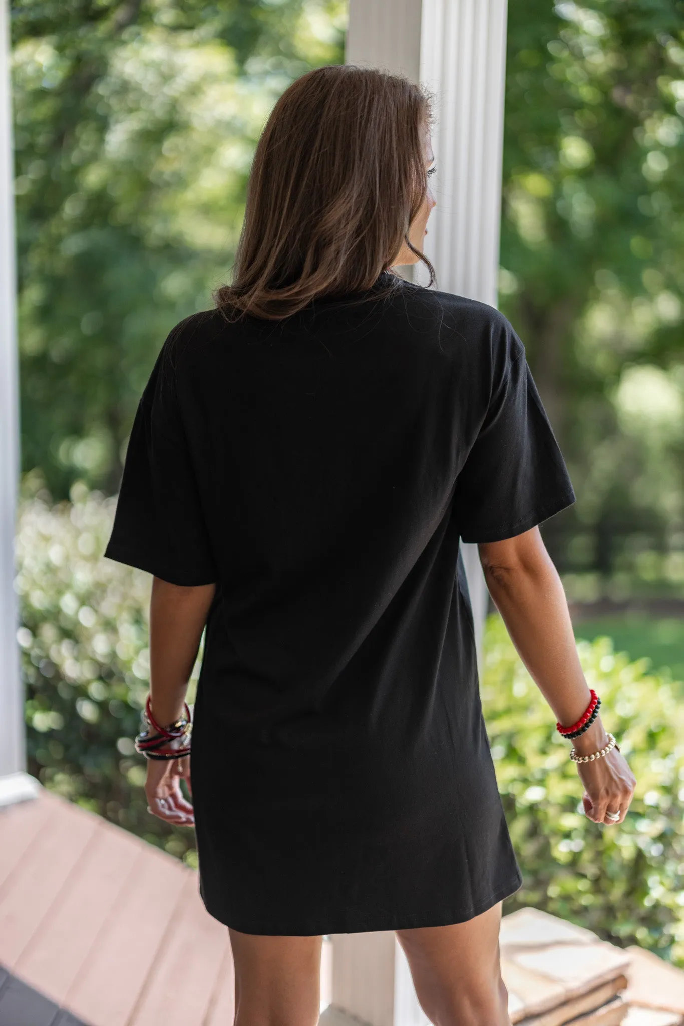 Black Sequined Cowboy Boot Dress