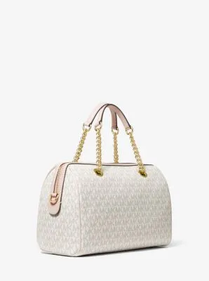 Blaire Medium Logo Stripe Satchel