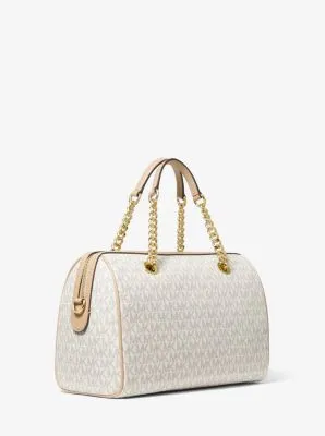 Blaire Medium Logo Stripe Satchel