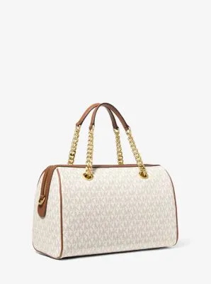 Blaire Medium Logo Stripe Satchel