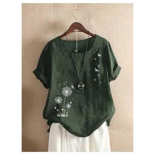 Butterflies Flower Print T-shirt