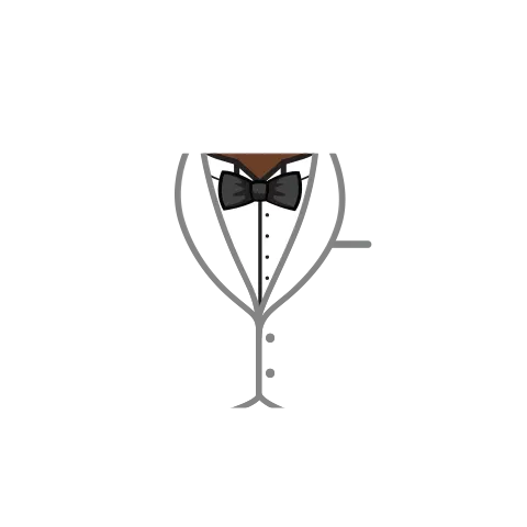 Buttoned Up Tuxedo with Bowtie - Custom Design Minifigure Torso