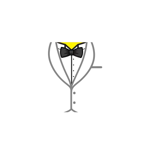 Buttoned Up Tuxedo with Bowtie - Custom Design Minifigure Torso