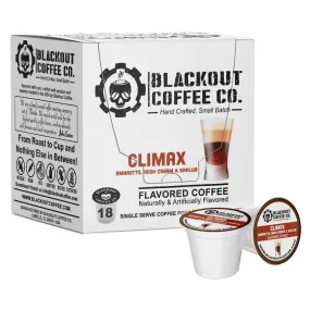 CLIMAX [AMARETTO, IRISH CREAM & KAHLUA) FLAVORED COFFEE PODS 18CT