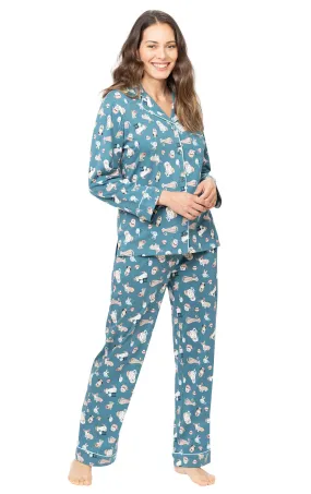 Coffee Dogs Button-Front Pajamas - Pet & Owner