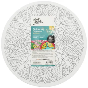 Colouring Canvas Round Signature 30 x 30cm (11.8 x 11.8in) - Star Mandala