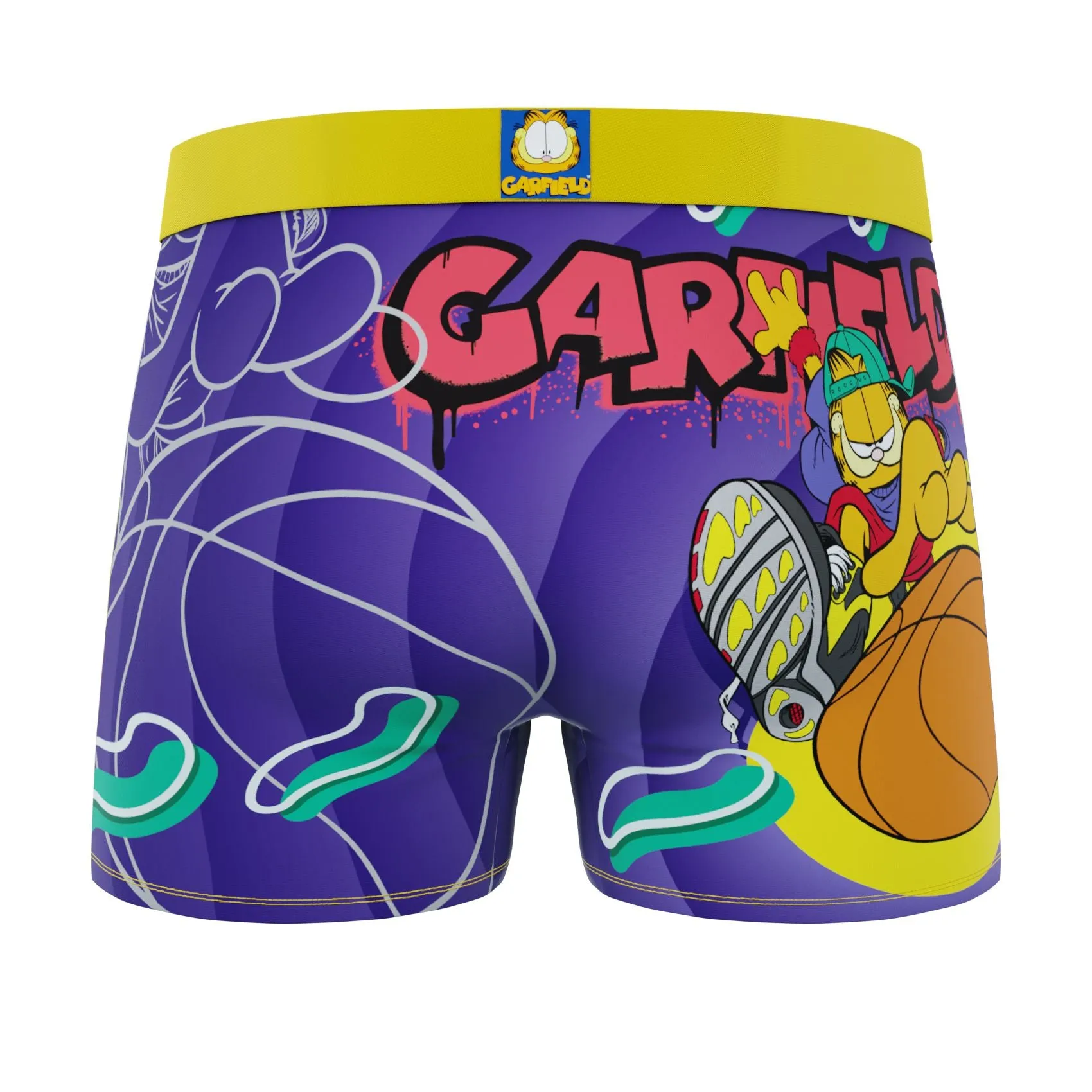 CRAZYBOXER Garfield Basketball And Money Men's Boxer Briefs (3 pack)