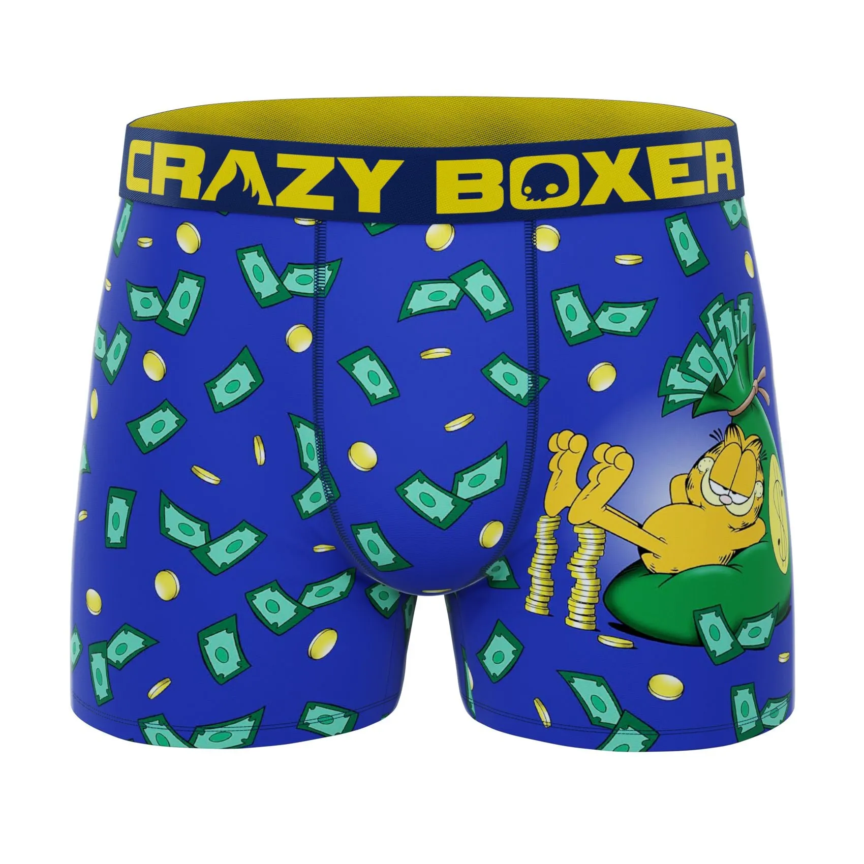 CRAZYBOXER Garfield Basketball And Money Men's Boxer Briefs (3 pack)