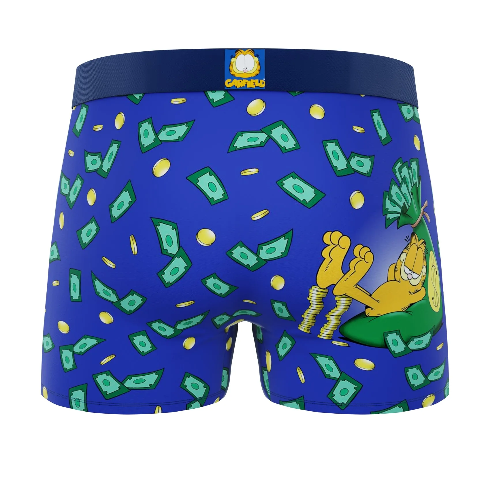 CRAZYBOXER Garfield Basketball And Money Men's Boxer Briefs (3 pack)