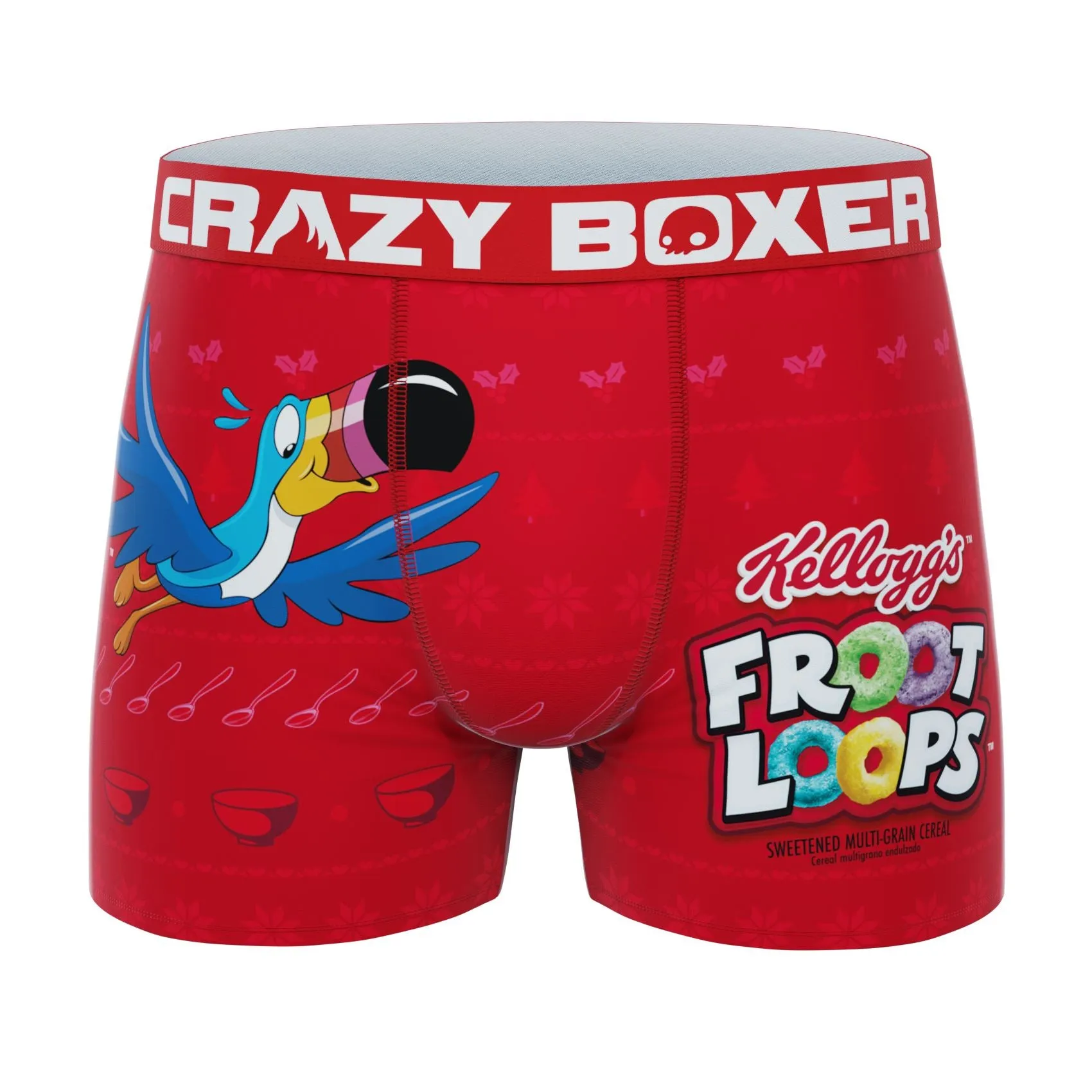 CRAZYBOXER Kellogg's Froot Loop Cereal Box Men's Boxer Briefs (Creative Packaging)