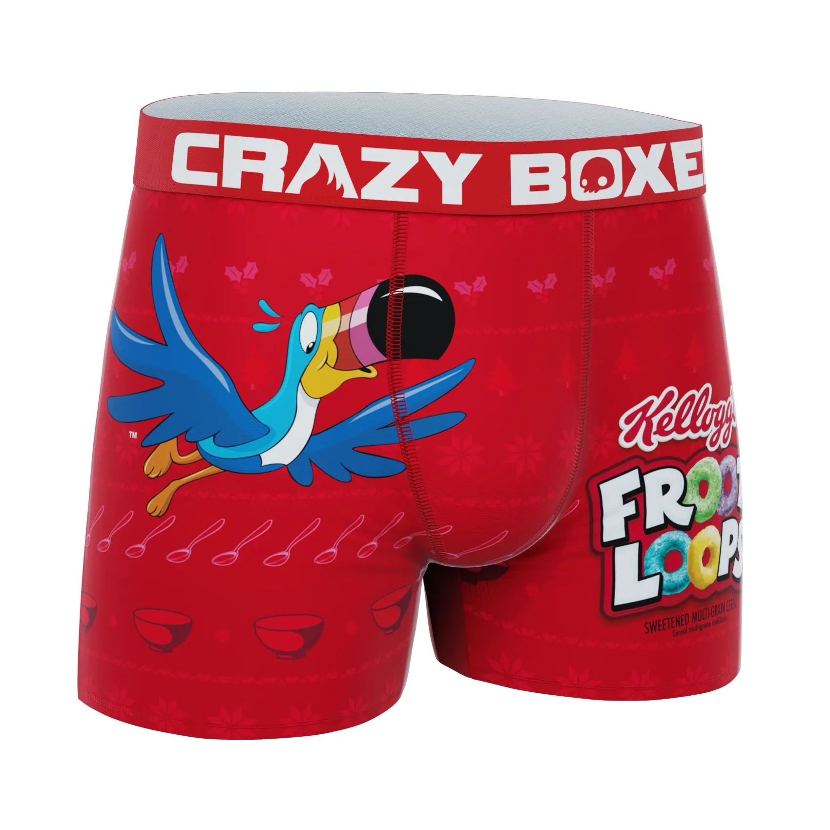 CRAZYBOXER Kellogg's Froot Loop Cereal Box Men's Boxer Briefs (Creative Packaging)
