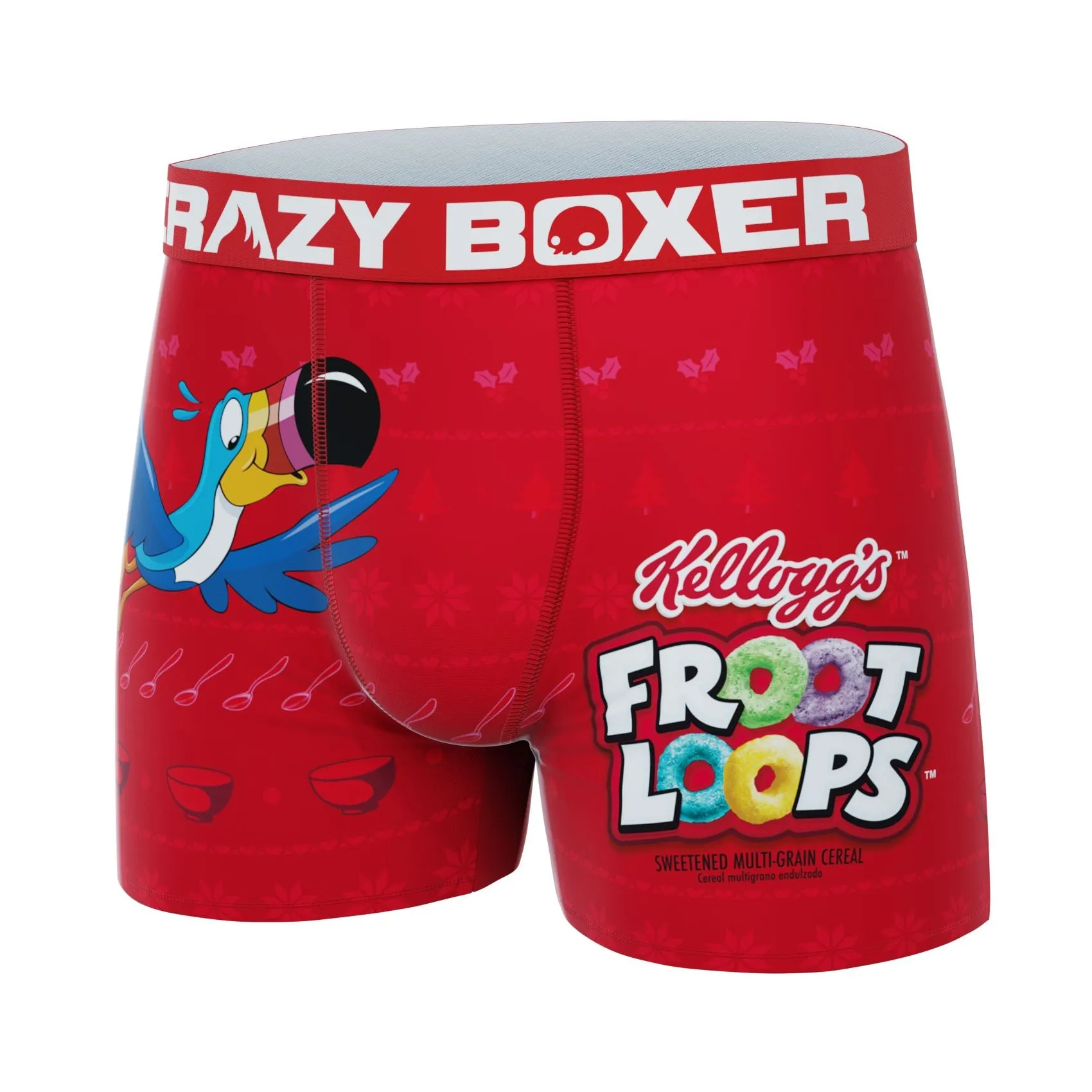 CRAZYBOXER Kellogg's Froot Loop Cereal Box Men's Boxer Briefs (Creative Packaging)
