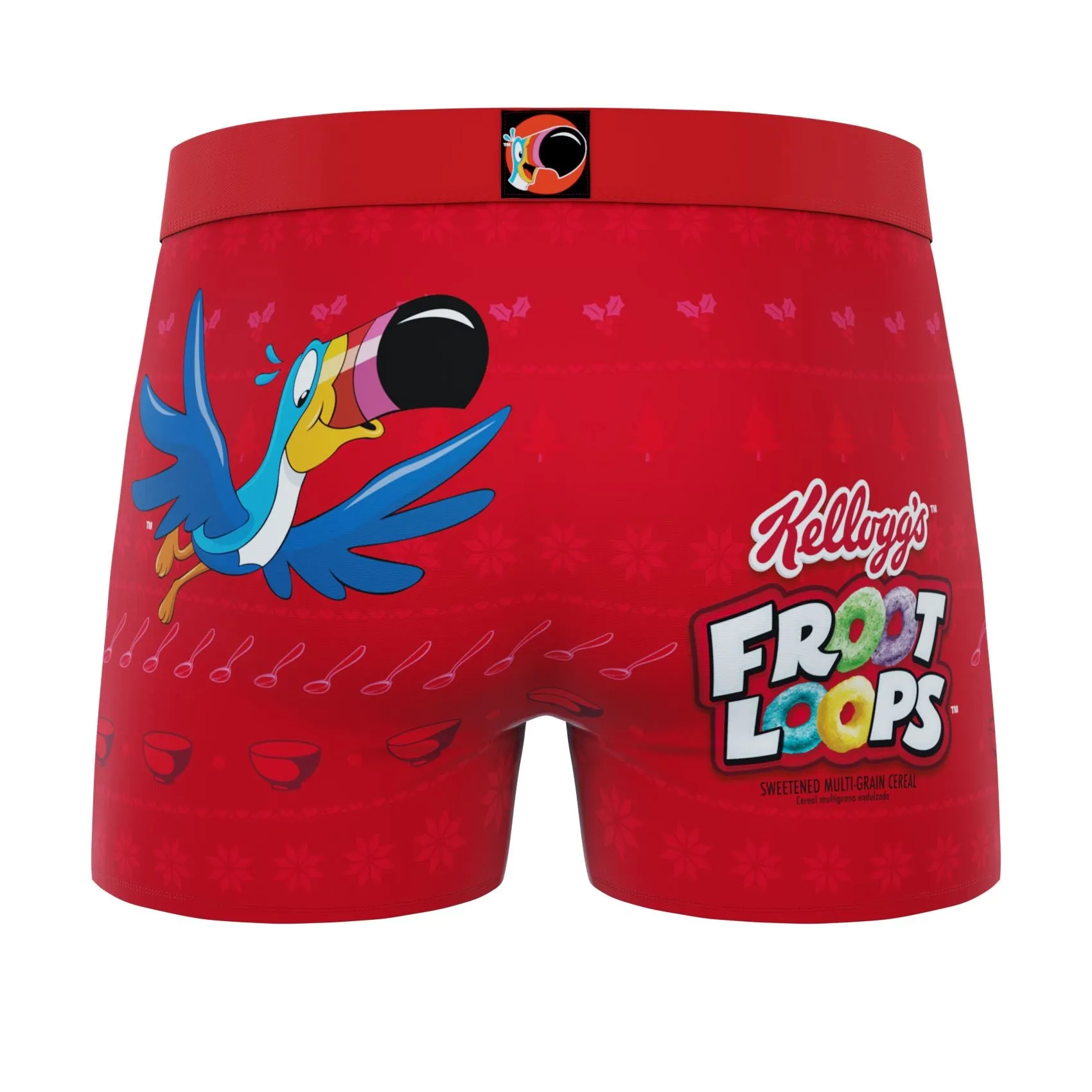 CRAZYBOXER Kellogg's Froot Loop Cereal Box Men's Boxer Briefs (Creative Packaging)