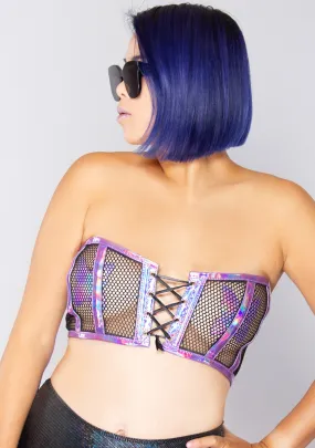 Daddy Issues Iridescent Bustier Top