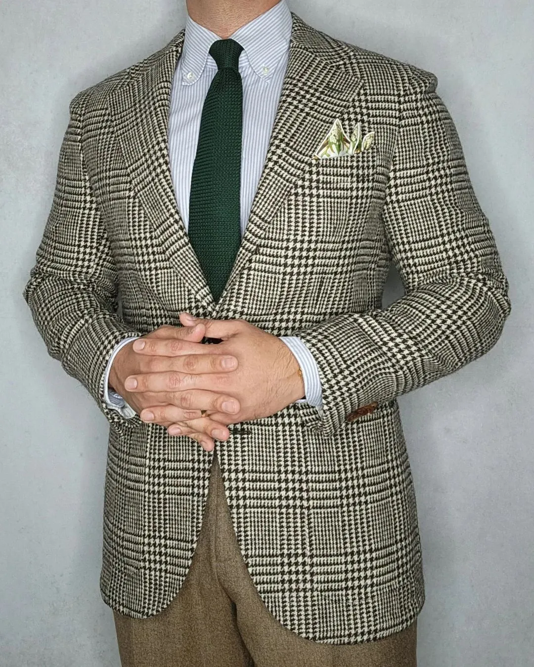 Domaso Grenadine Dark Green Silk Tie