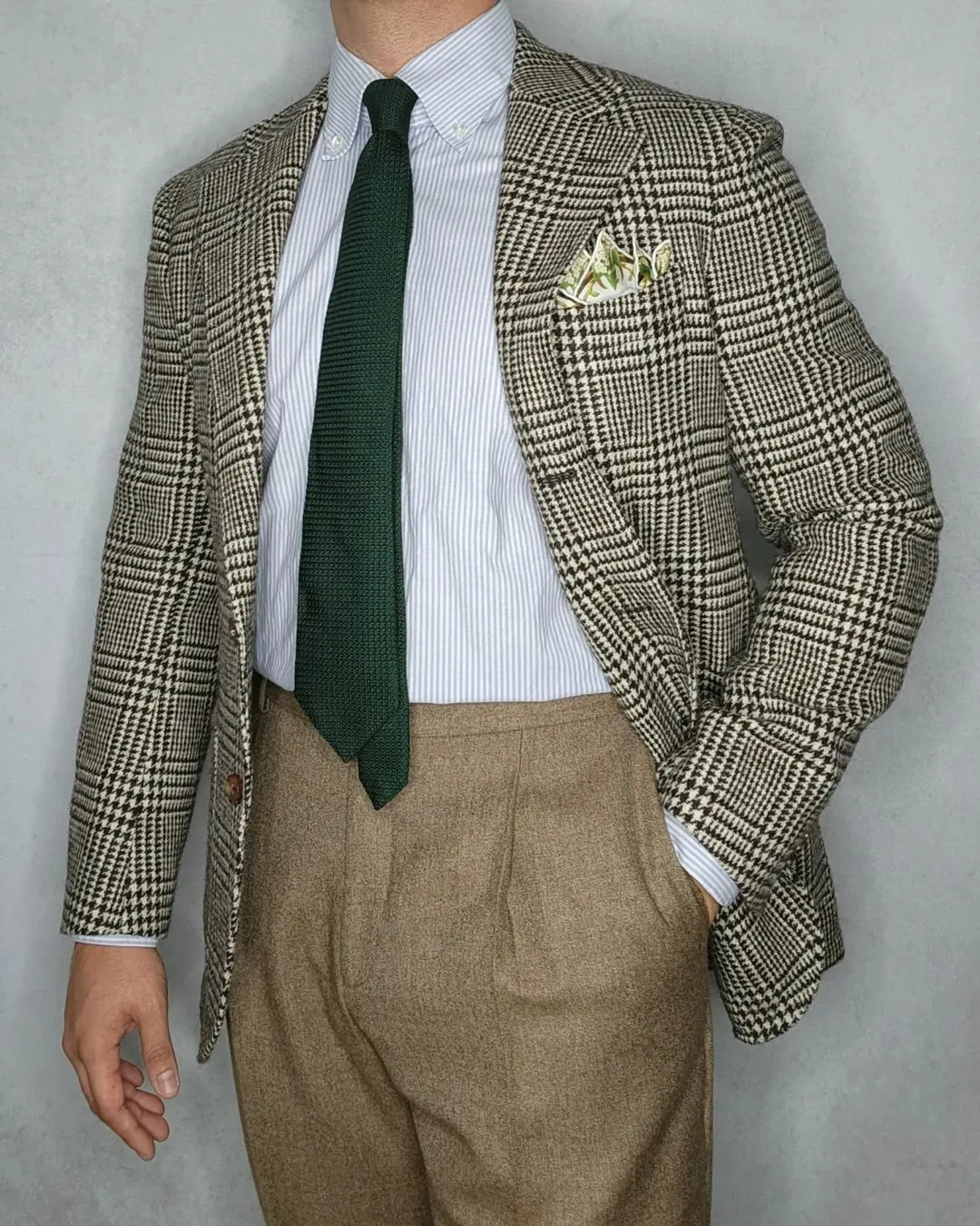 Domaso Grenadine Dark Green Silk Tie