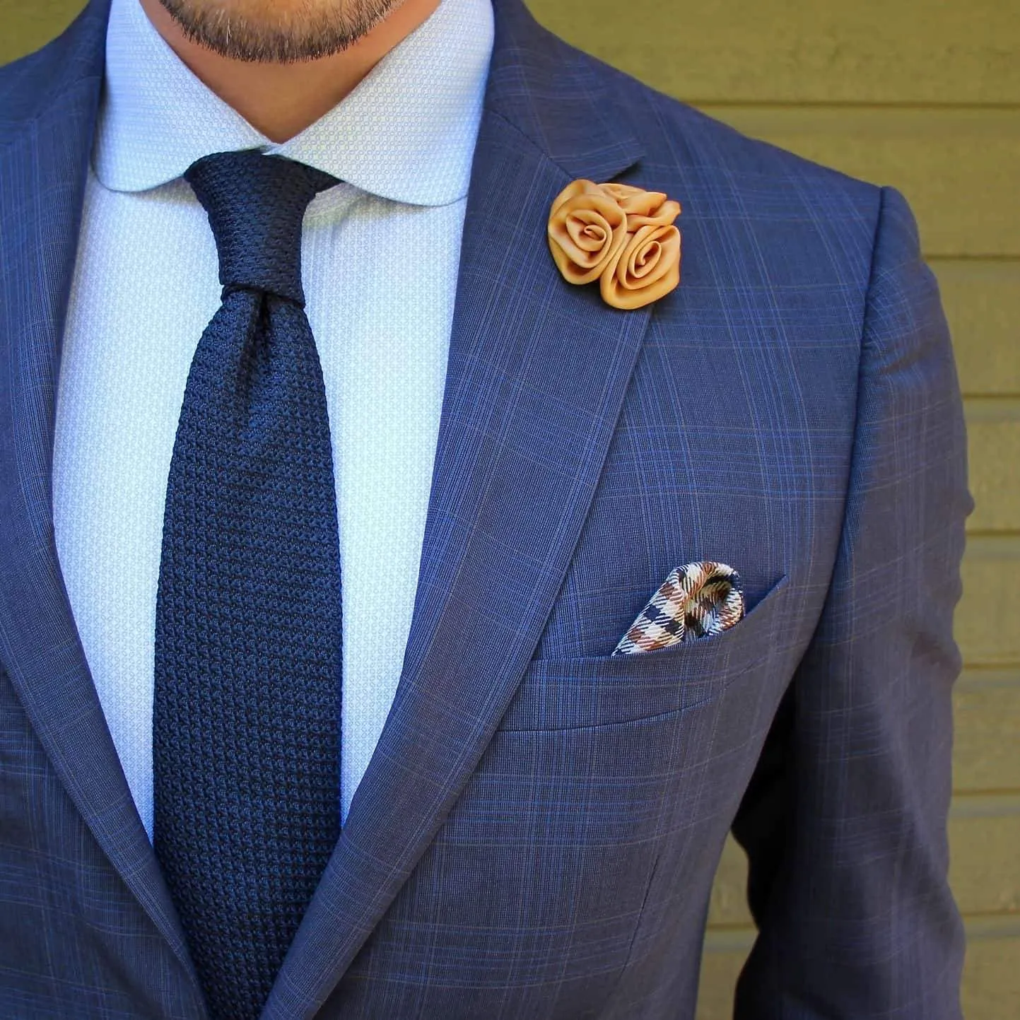 Domaso Grenadine Navy Silk Tie