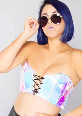 Electric Kiss Iridescent Bustier Top