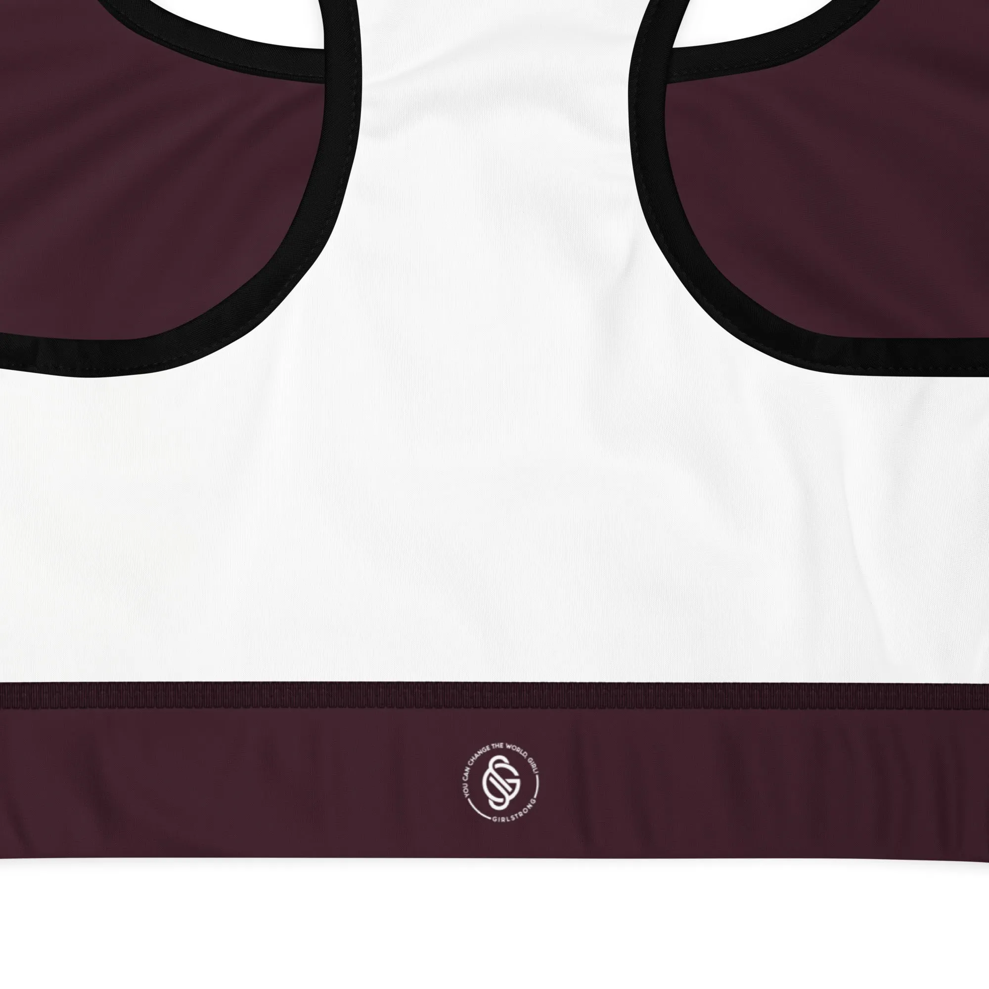 ELEVATED ESSENTIALS, GS LOGO THE PERFECT PADDED SPORTS BRA CABERNET