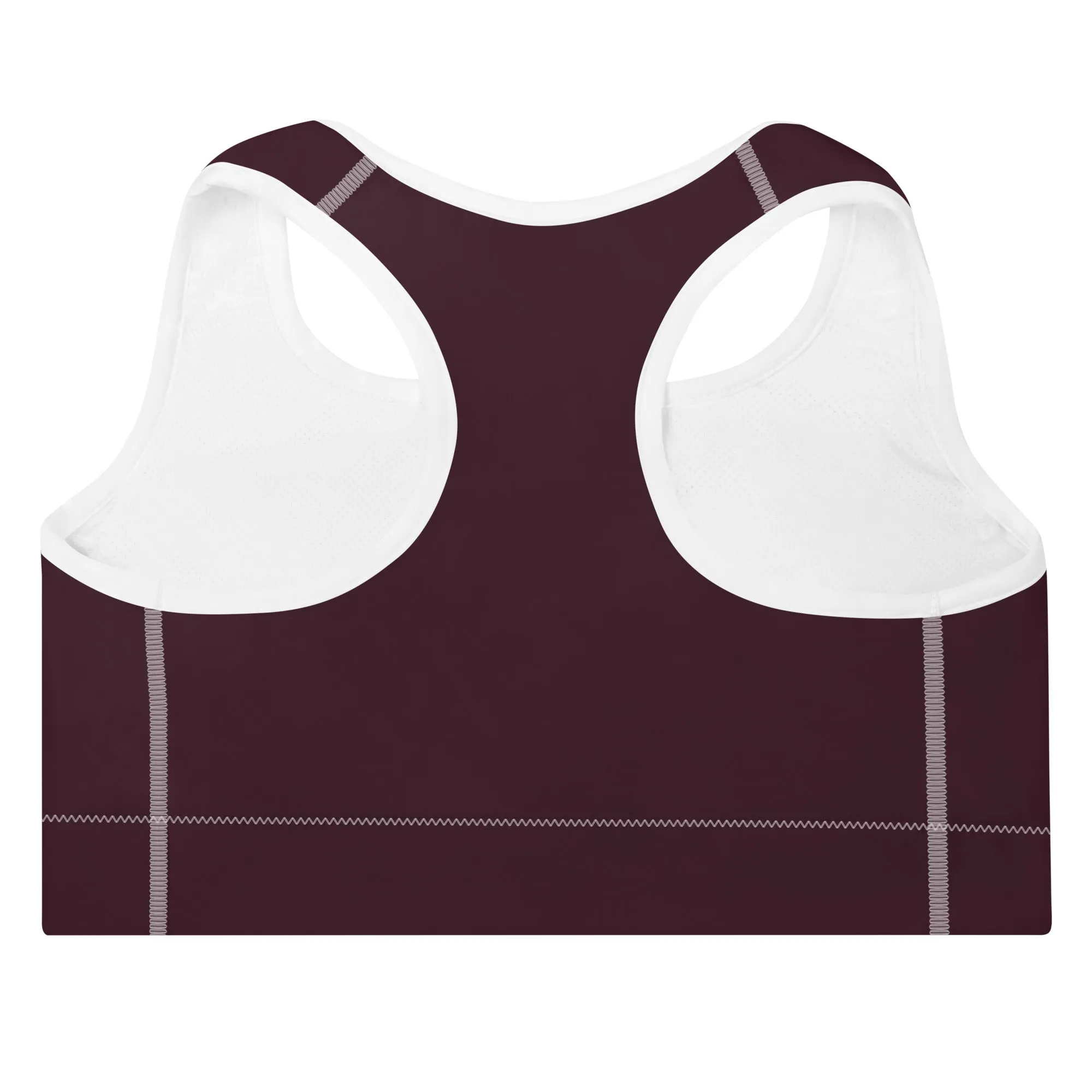 ELEVATED ESSENTIALS, GS LOGO THE PERFECT PADDED SPORTS BRA CABERNET