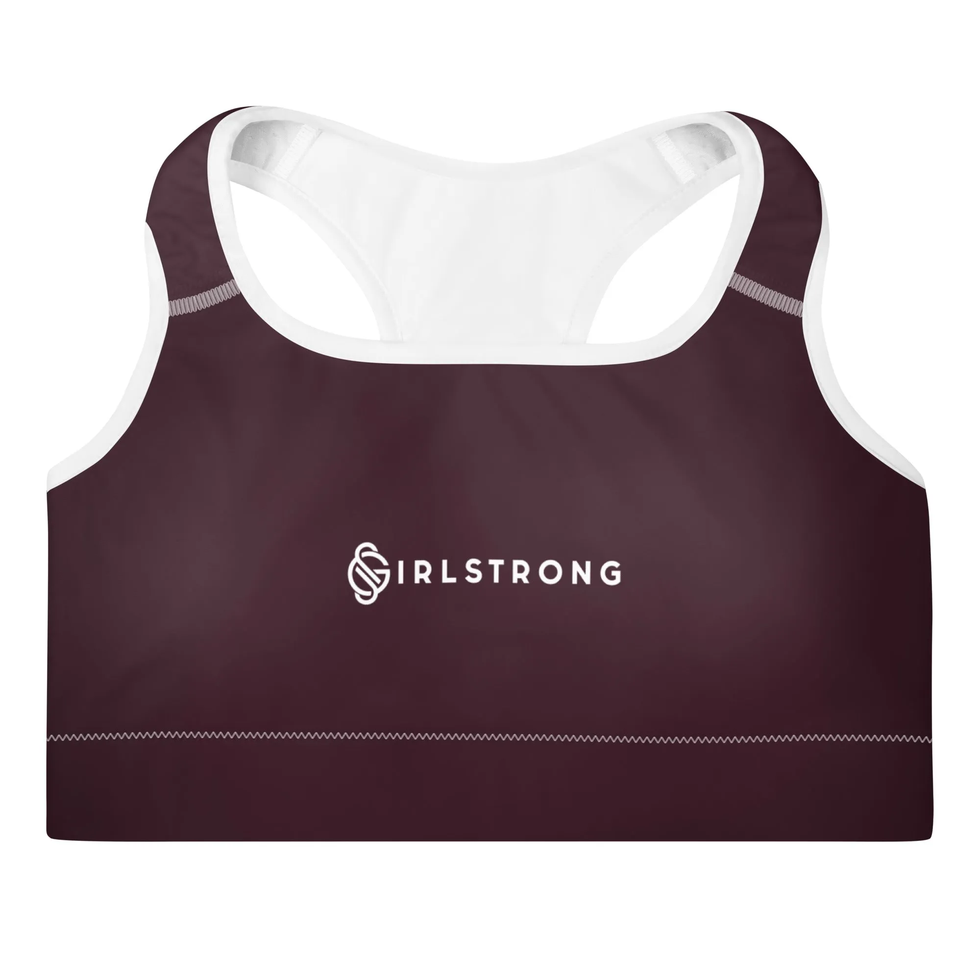 ELEVATED ESSENTIALS, GS LOGO THE PERFECT PADDED SPORTS BRA CABERNET