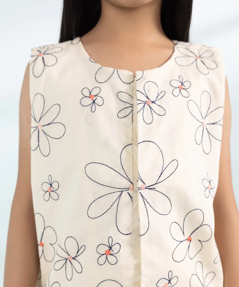 Embroidered Top with Skirt
