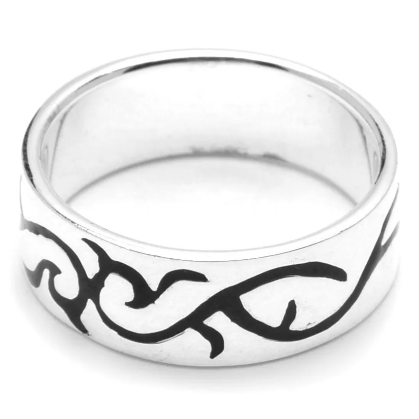 Enamel Tribal Design Ring 5.2G Unisex R5044