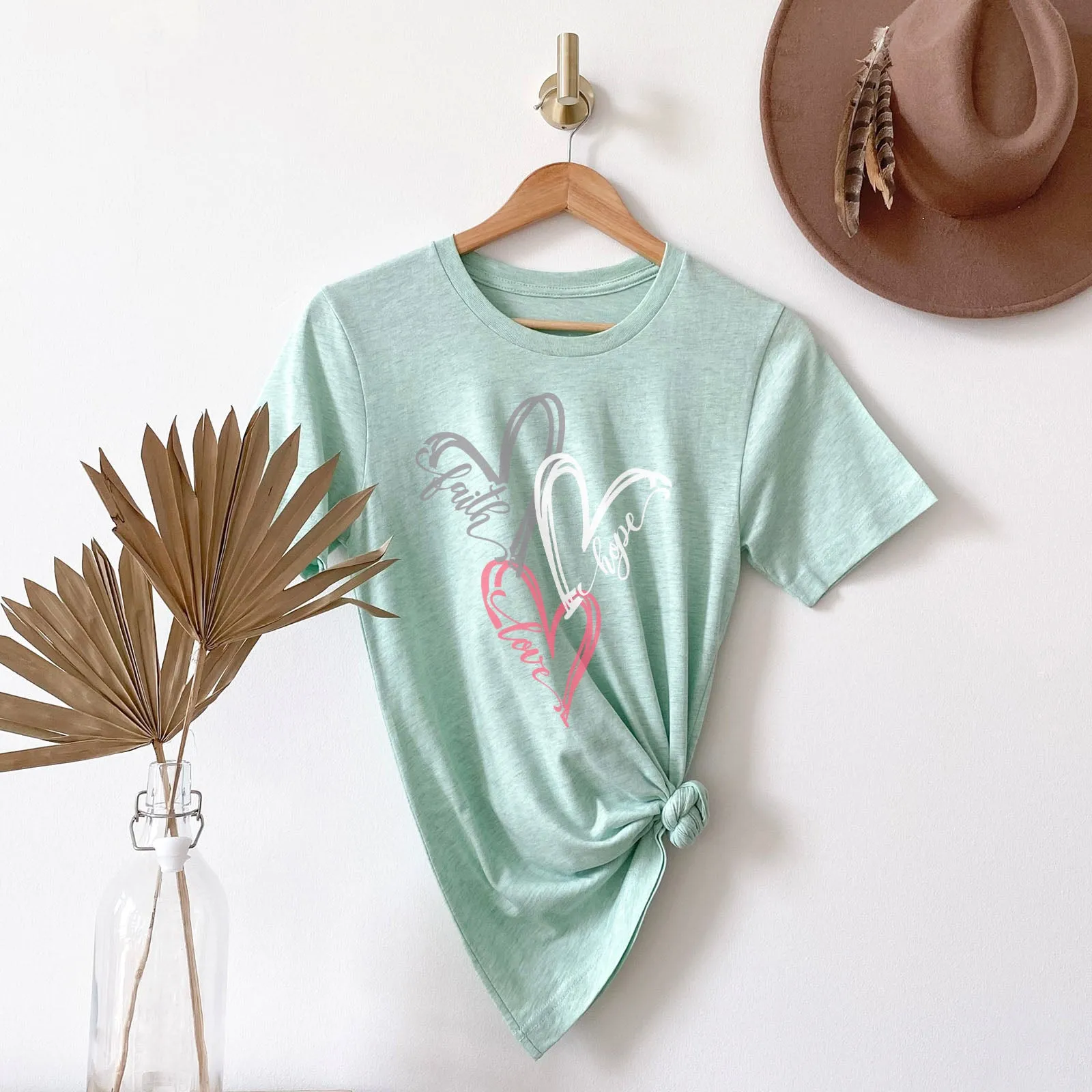 Faith Hope Love Hearts Tee