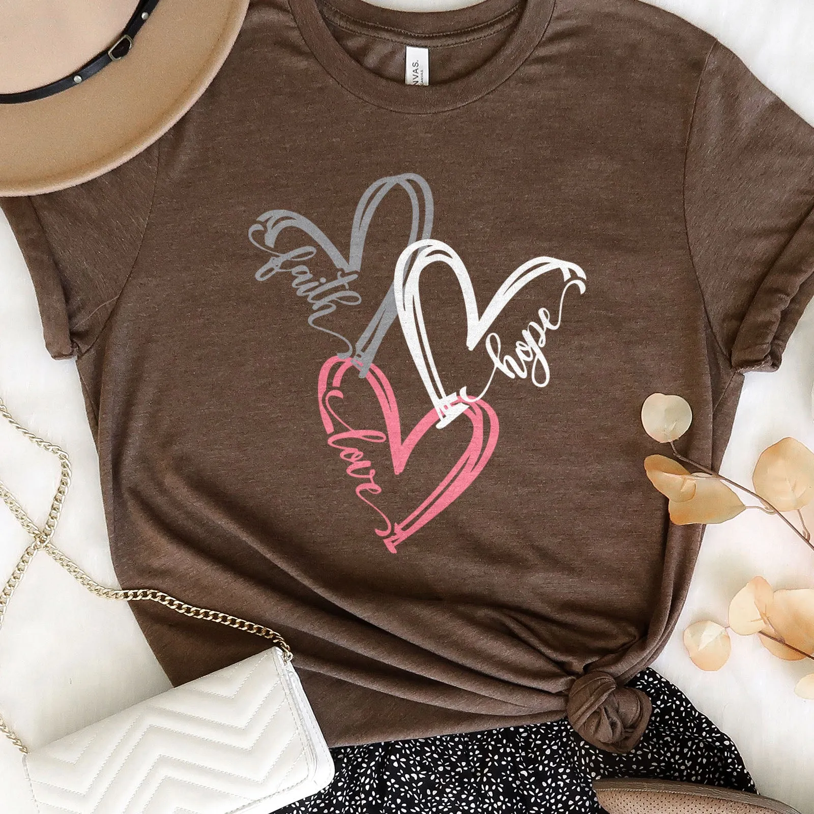 Faith Hope Love Hearts Tee
