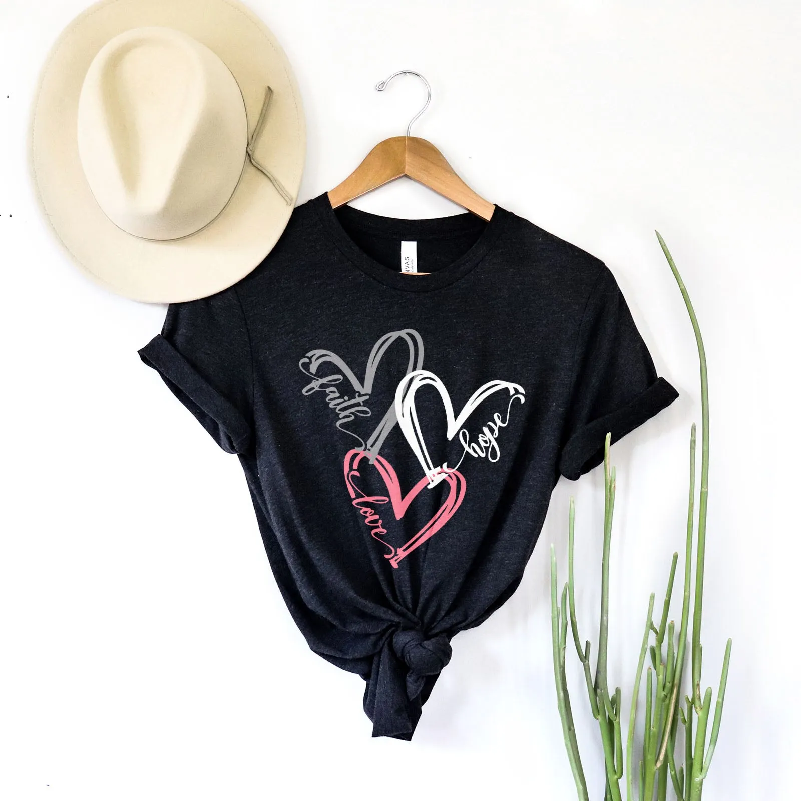 Faith Hope Love Hearts Tee