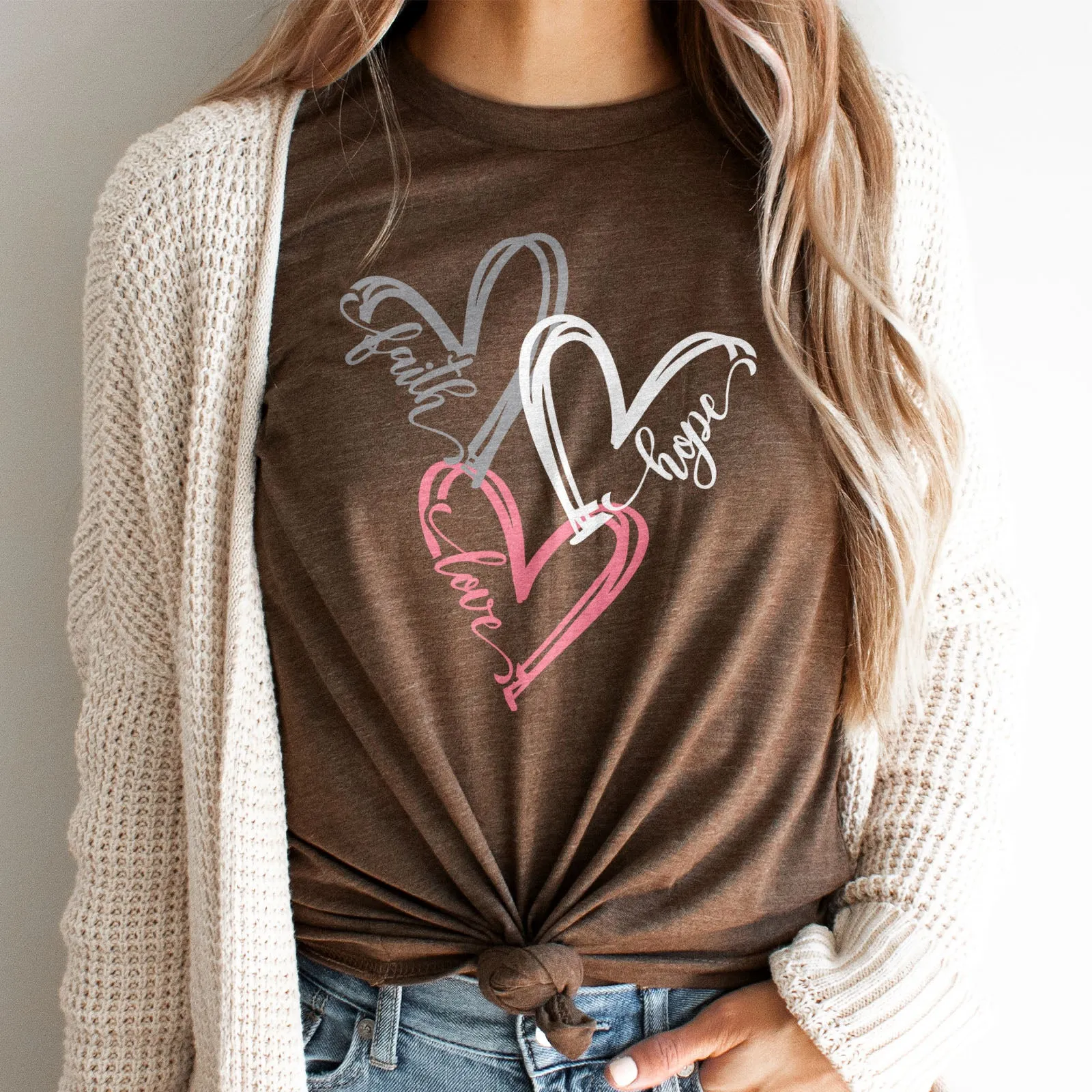 Faith Hope Love Hearts Tee