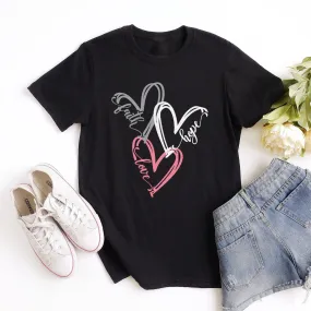 Faith Hope Love Hearts Tee
