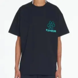 Flaneur Flower Doodle T-shirt - BLACK