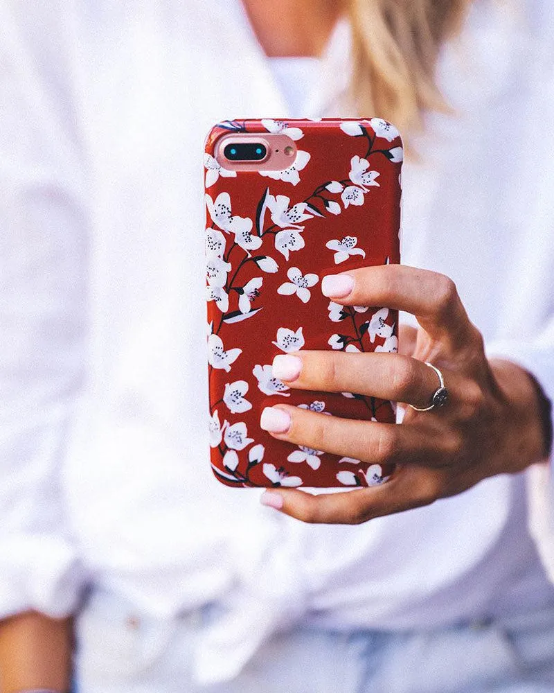 Floral Forest | Red Cherry Blossom Floral Case