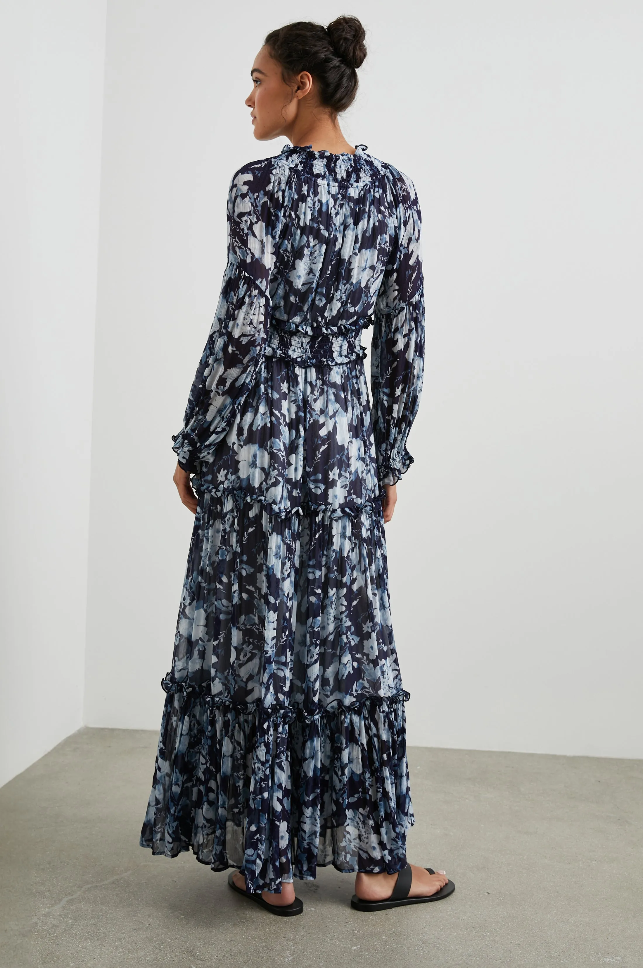 FREDERICA DRESS - INDIGO BLOSSOMS